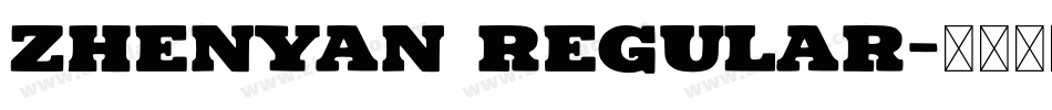 Zhenyan regular字体转换